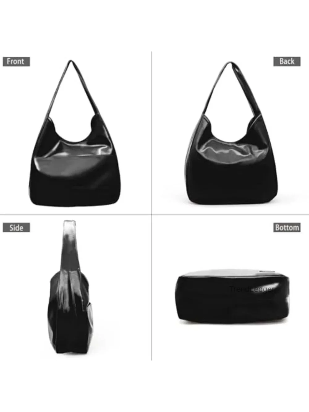 Vegan Leather Hobo Bag Slouchy Tote Shoulder Purse Women
